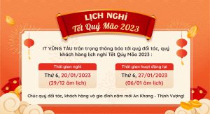 IT Vũng Tàu Xin Thông Báo Lịch Nghỉ Tết Quý Mão 2023